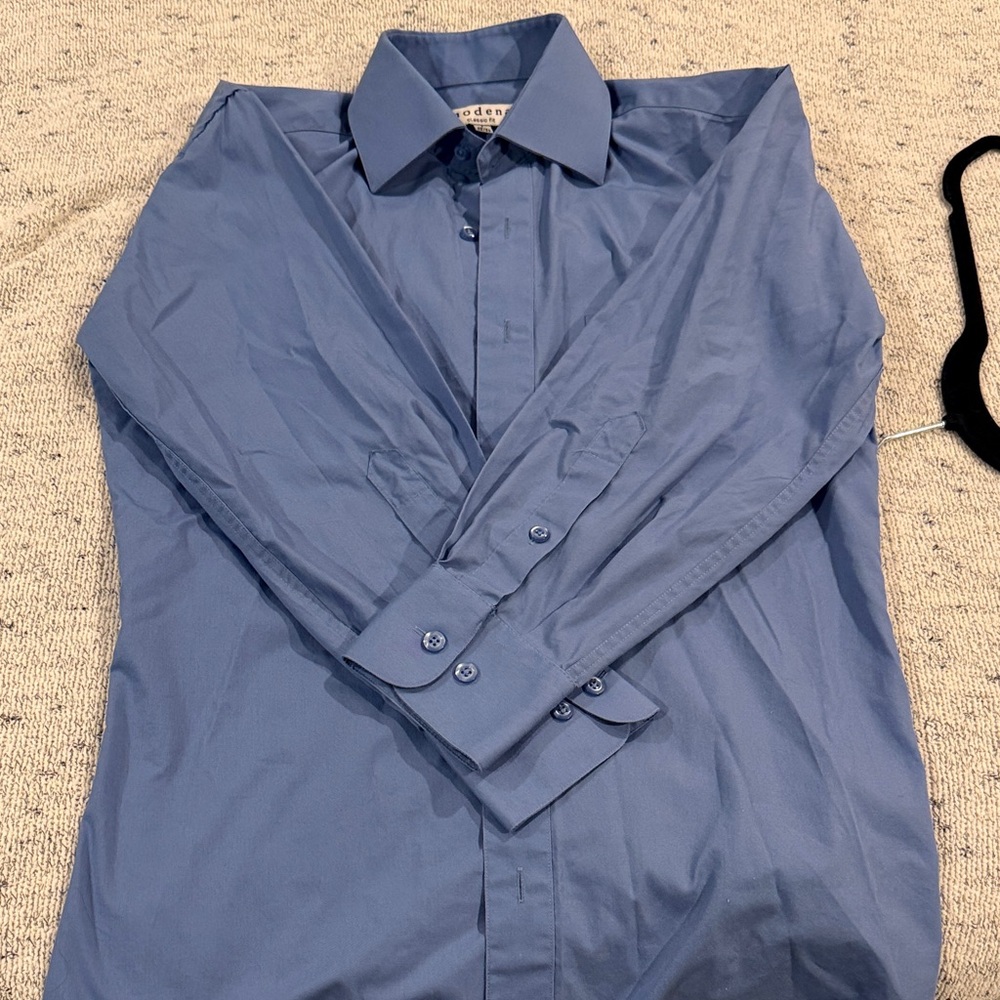 Classic Blue Men's Dress Shirt